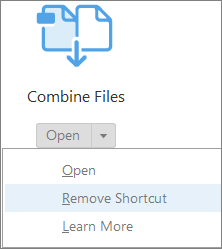 Choose Remove Shortcut in Acrobat