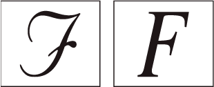 Font characters