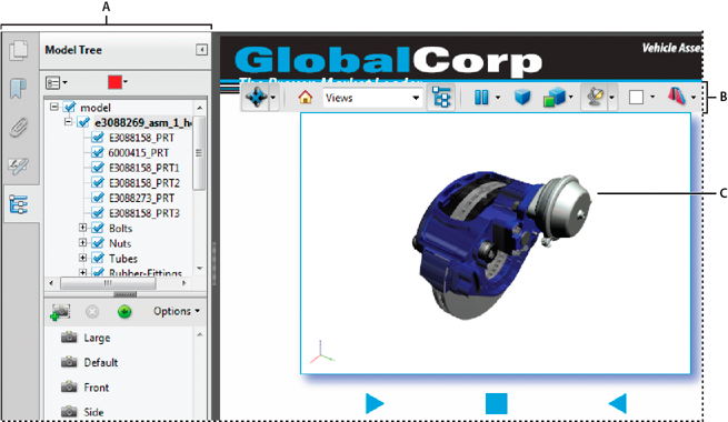Selected 3D object