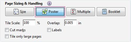 Click Poster from the Print dialog box