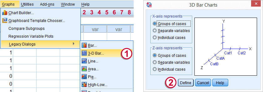 SPSS McNemar Test Bar Chart Dialog SPSS McNemar Test Bar Chart Dialog