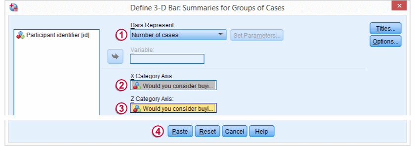 SPSS McNemar Test Bar Chart Dialog SPSS McNemar Test Bar Chart Dialog