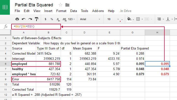 SPSS Eta Squared Means Menu 720