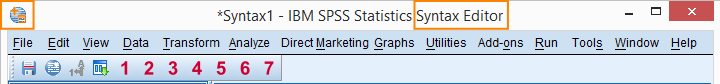 SPSS Data Editor Title Bar