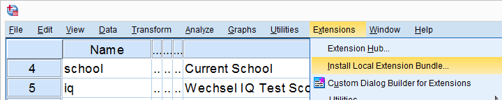 SPSS 24 Install Local Extension Bundle