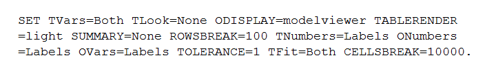 SPSS Verbose Syntax from Menu Example