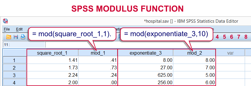 SPSS Modulus Function
