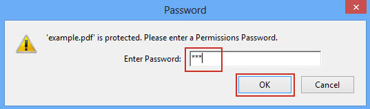 Enter Permissions Password