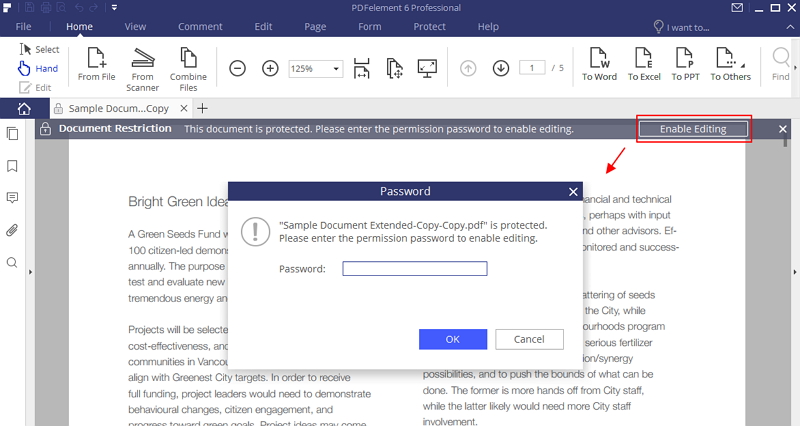 how to remove password protection from pdf