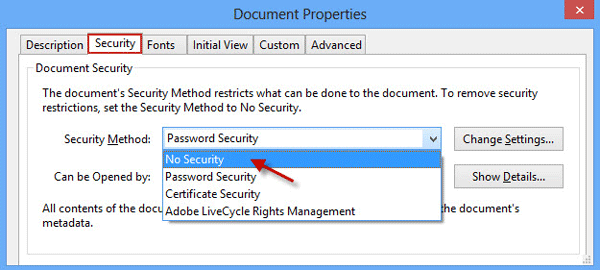Select No Security