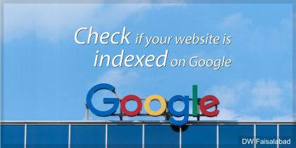 Check if your website is indexed on Google - DW Faisalabad