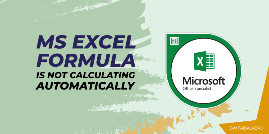 MS Excel Formula is not calculating