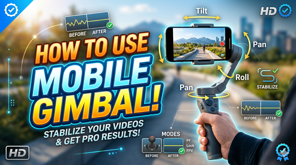 How to use mobile gimbal
